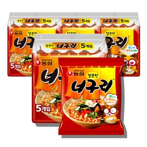 농심 얼큰한 너구리 봉지라면 120gX20개 라면한박스