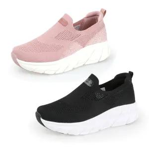 월드컵 여자 경량 키높이 슬립온 여성 가벼운 푹신한 여름 운동화 신발 끈없는