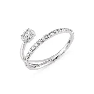 14k 리브 오벌컷 랩 다이아몬드 반지