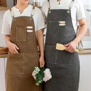 남녀공용 패션 앞치마 카페 바리스타 공예 원예 작업앞치마