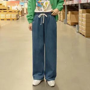 코튼스트링 와이드 밴딩데님