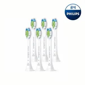 [필립스]PHILIPS 필립스 소닉케어 W 옵티멀 화이트 칫솔모 화이트 6개입 HX6066/14