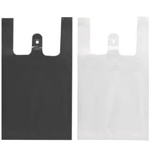 비닐 쇼핑 백 3호 38x44.5cm 200매/봉투 무지 식당 업소용 야채 손잡이 주방 포장 검정 봉지 마트 시장