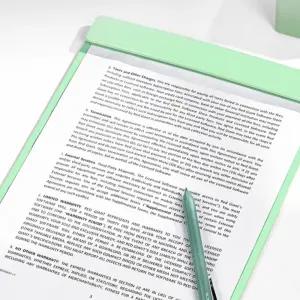 A4 와이드 집게 클립 보드 파일 자료 정리 홀더 판 4컬러 1p