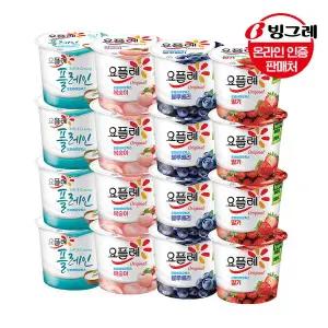 [빙그레] 요플레홈 4종 180g 16개 골라담기 /딸기/복숭아/플레인/블루베리/요거트