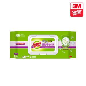 3M 스카치브라이트 더블액션 플러스 물걸레 청소포 표준형 20매입