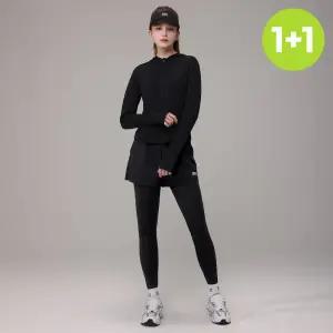 원+원 에버라스트 여자 투인원 반바지 레깅스 세트