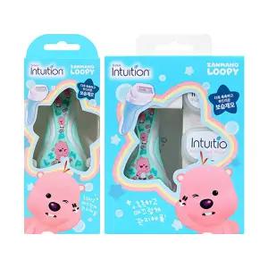 쉬크 인튜이션 잔망루피 그린에디션 여성제모기 키트(핸들1+날1입), 1개+키트(핸들1+날4입), 1개