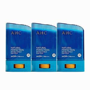 AHC 내추럴 퍼펙션 더블 쉴드 선스틱 22g (SPF 50+) 파랑색 3개