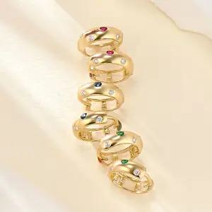 갤러리아 [비앤비골드] 18K 샤이닝 서클 버블 원터치 링 귀걸이 한쌍 3종 모