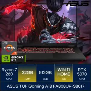 ASUS TUF Gaming A18 FA808UP-S8017 (RAM 32GB_WIN11)_마우스+장패드+백팩증정 AN
