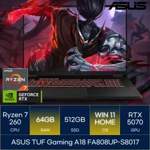 ASUS TUF Gaming A18 FA808UP-S8017 (RAM 64GB_WIN11)_마우스+장패드+백팩증정 AN