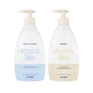 닥터키노 유기농 순한케어 세트 탑투토워시 400ml + 로션 400ml/ 신생아 올인원 바디워시