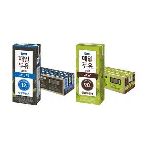 매일두유 검은콩 고단백 190ml, 24개 + 렌틸콩 190ml, 24개