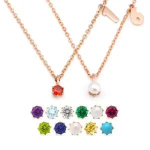 갤러리아 [비앤비골드] 14K 넘버링 탄생석 체인 목걸이 모음 12종