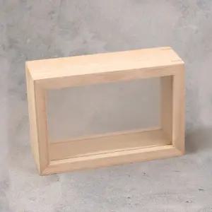 IM 나무 아크릴 투명공간 액자 직사각형 15x10cm