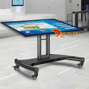 낮은 TV 거치대 티비 이동식 스탠드 각도조절 90도 회전 브라켓