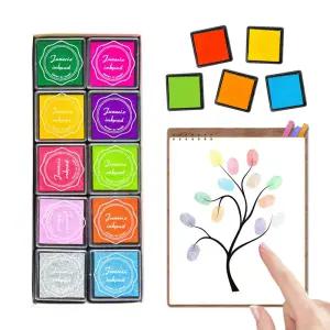 스탬프 잉크 패드 20색 도장 찍기 놀이 컬러 DIY 미술 꾸미기