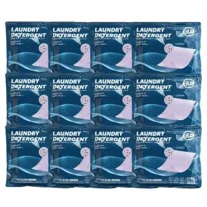 테크 한장빨래 효소캡처 라벤더 15매 12팩 시트세제 일반드럼겸용