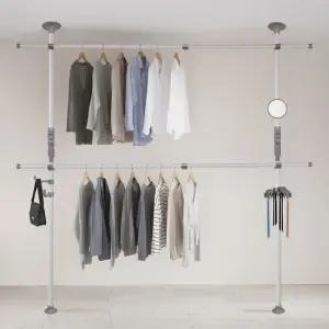 왕자 찐쎈 프리미엄 레버킹2단행거45mm 아이보리실버_1031