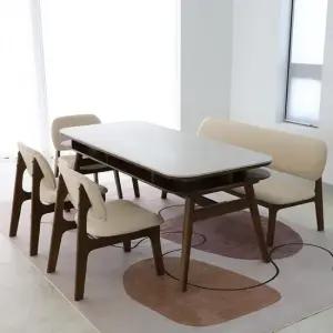 데이지 수납형 양면 세라믹 낮은 식탁 테이블 6인용 포세린 1800