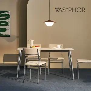 바스포르 알키 포세린 세라믹 2인용 식탁 세트 1200 사각형 의자 2개)