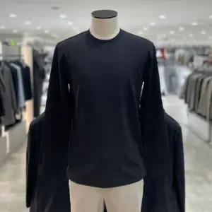 수피마 코튼 긴팔 라운드 티셔츠_ABE4TR1104_BK