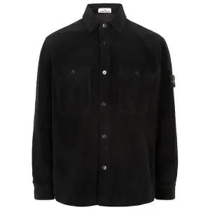 스톤아일랜드 25FW 블랙 코듀로이 컴포트 핏 오버 셔츠 151200012 S0212 V0029