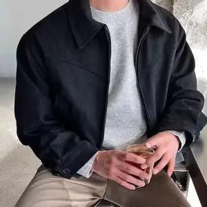 간절기 남성 스웨이드 블루종 자켓 봄가을 아우터