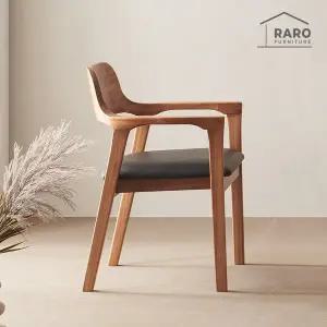 [라로퍼니처]발렌시 참죽나무 원목 식탁 의자 카페 인테리어 체어 1+1