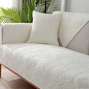 워싱면 소파 등받이 패드 얼룩 스크래치 방지 덮개 베이지