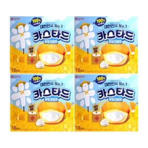 롯데 카스타드 우유크림맛 414g x 4개 대용량