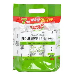 3M테이프클리너 돌돌이 대형 실속형 베이직 리필？7개입 먼지제거