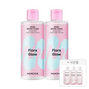 마몽드 플로라글로우 로즈워터토너 300ml, 2개 + 증정 (로즈워터토너 50ml, 3개)