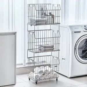 [로긴(login)]304 올스텐 이동식 세탁 빨래바구니 3단