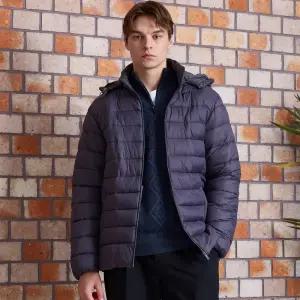 남성 후드 탈부착 경량 패딩 점퍼 M25HJ401