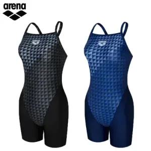 아레나 여성수영복 체크포인트 3부 반신 드롭백 A5FL1LD37