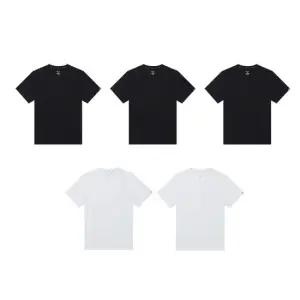 (포에버21) 올데이 고밀도 코튼 언더 반팔티셔츠 5종 세트(화이트2+블랙3)