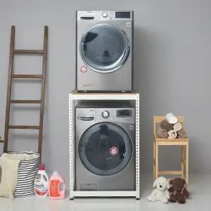 뉴파워랙 건조기선반 무볼트 철제 조립식앵글 드럼 세탁기선반 1단