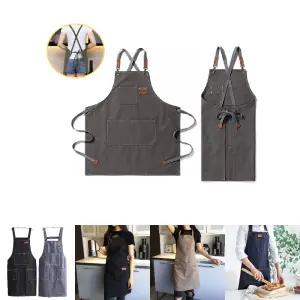 작업 앞치마 코코아 공방 다용도/제빵 공구 원예용 미용실 바리스타 카페 캔버스 미술 원예 가드닝 업소용