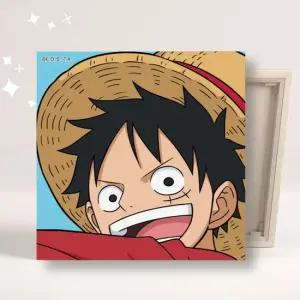 DIY캔버스형 원피스 보석십자수 25x25cm 밀짚모자 루피