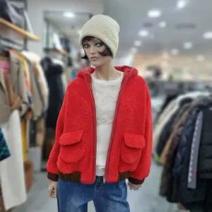 베네통/애플아울렛/밑단 니트 배색 시티 플리스 점퍼/BAJP57461