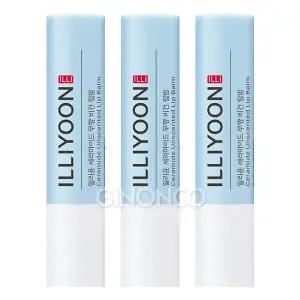 일리윤 세라마이드 무향 비건 립밤 3.2g 3개 속보습 시어버터 무색