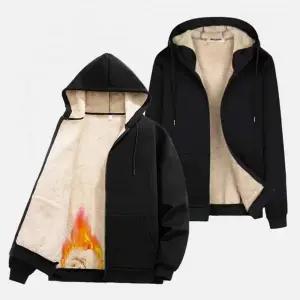 겨울용 보온 계절용품 블랙양털 점퍼 자켓 후드집업 기모점퍼 양털안감 기모