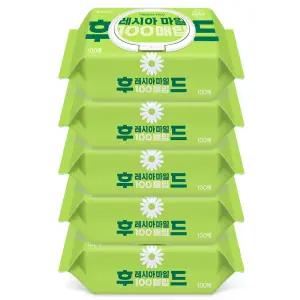 코디 후레시아 마일드 물티슈 캡형 100매입 5개