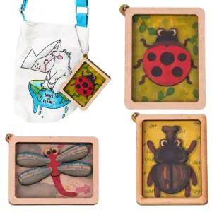 5set 유아미술 곤충 키링 가방걸이만들기 우드 주일학교 5살 IQ