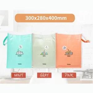 3개입 분리수거함 3p 재활용 방수 찍찍이 받침판 접이식 쓰레기통 휴지통 재활용세트