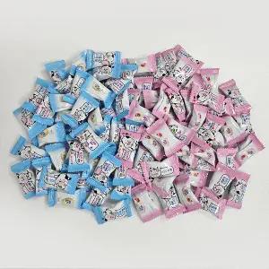 달콤한 롯데 말랑카우 밀크&딸기우유맛 혼합 155개 대용량 단체 어린이집 간식