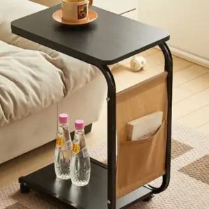 이동식 트롤리 사이드테이블 2단 협탁 소파테이블 침대 옆 미니 북트롤리 4색상