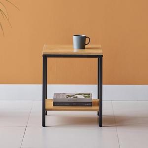 온가구 칼스타드 내츄럴블랙 2단 사이드테이블협탁 쇼파소파침실침대간이보조미니탁자